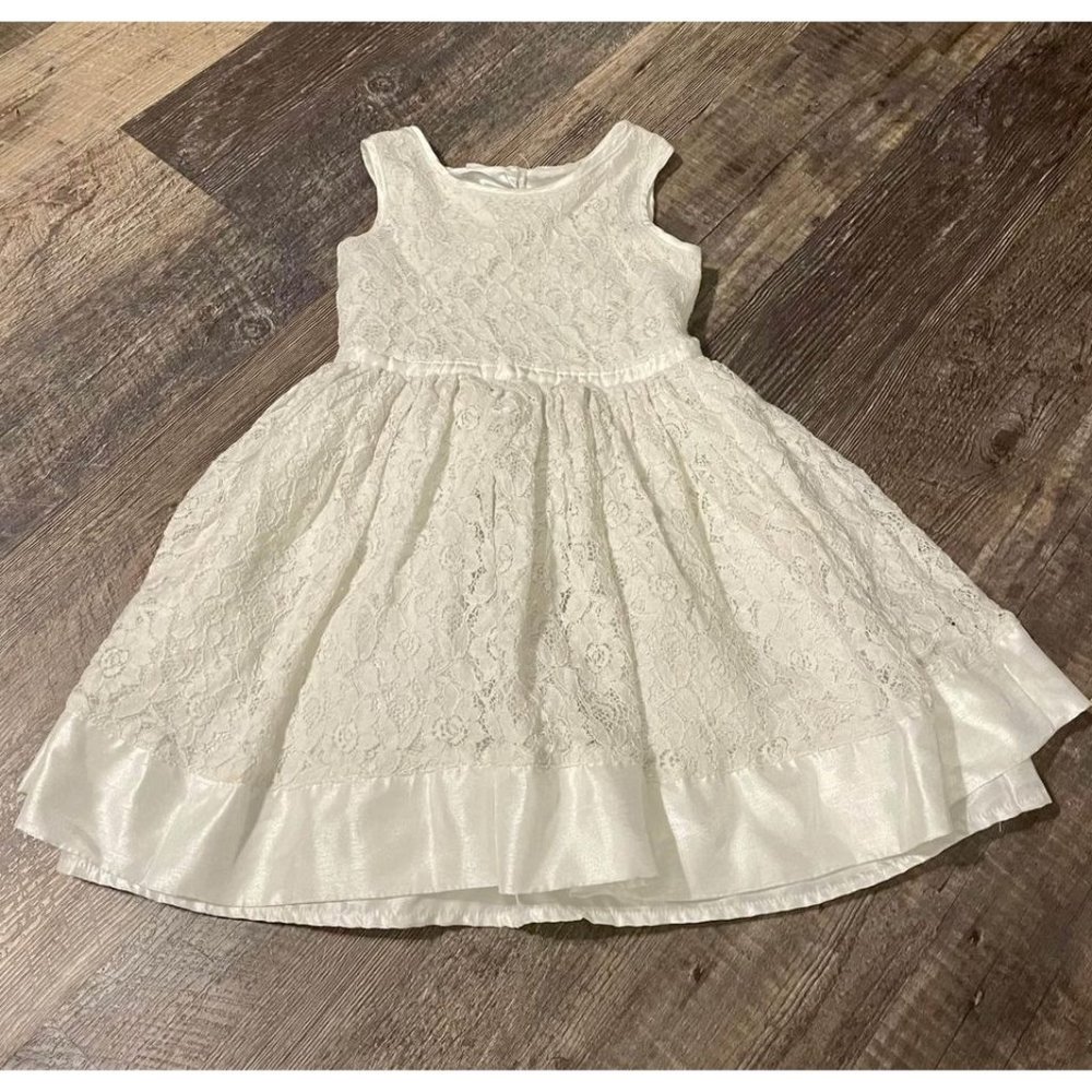 Size 6X Pinky Girls White Sleeveless Summer Dress #G-3-21